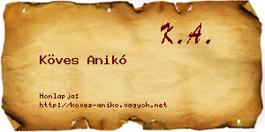 Köves Anikó névjegykártya